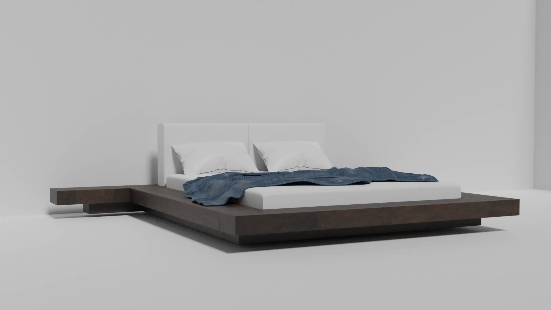 Platform Bed 3D model_1