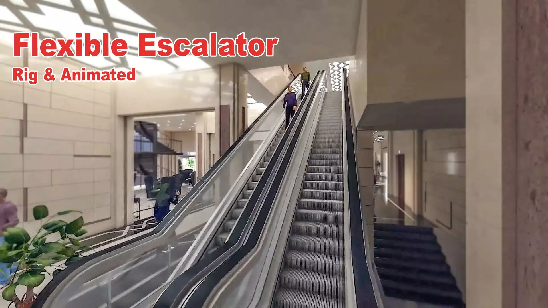 Flexible Escalator 3D model_0