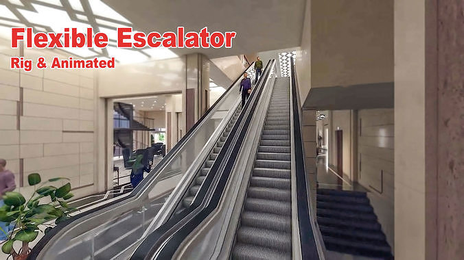 Flexible Escalator 3D model