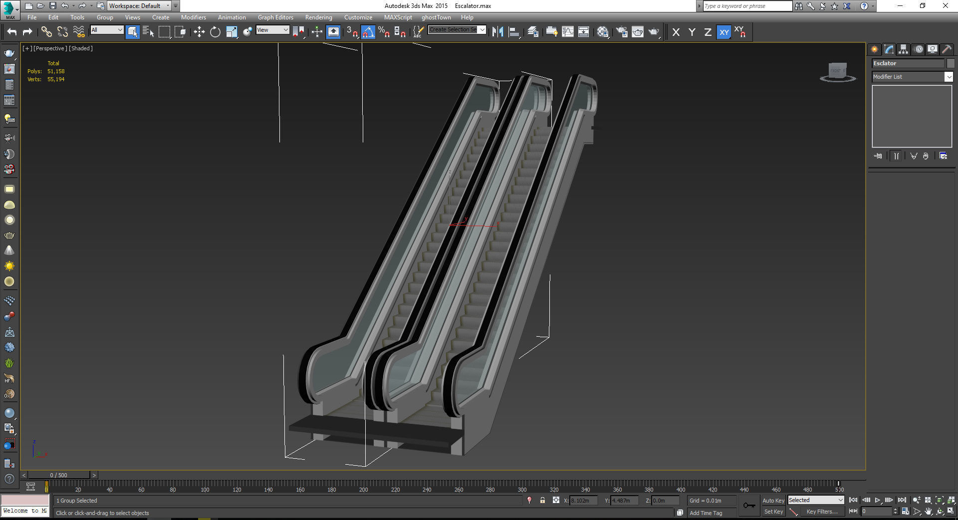 Flexible Escalator 3D model_10