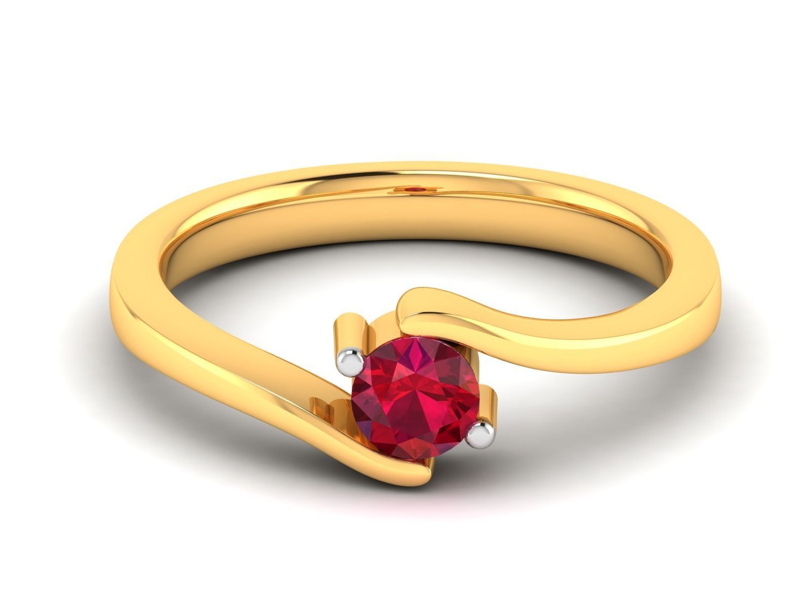 Women solitaire ring 3dm stl render detail 3D print model 3D print model_7