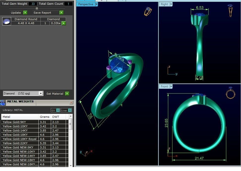 Women solitaire ring 3dm stl render detail 3D print model 3D print model_8