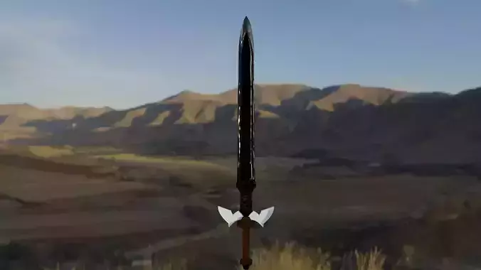Old Sword Low-poly 3D model