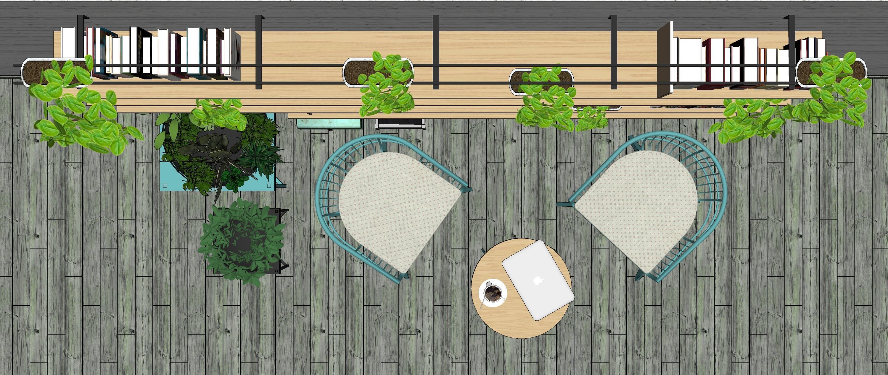 Coffee Corner - Cafe and restaurant interior design 3D model_6