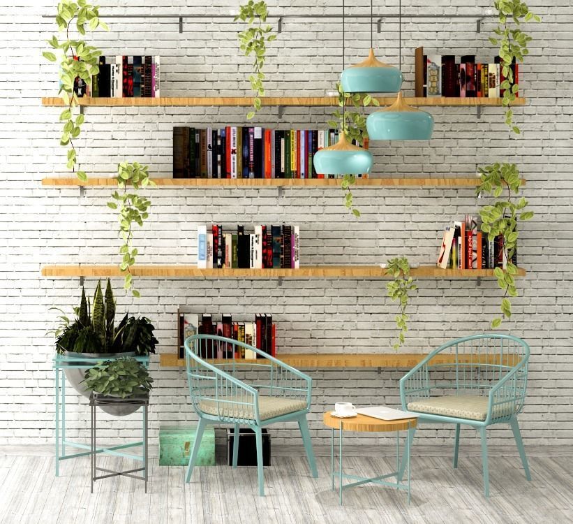 Coffee Corner - Cafe and restaurant interior design 3D model_1