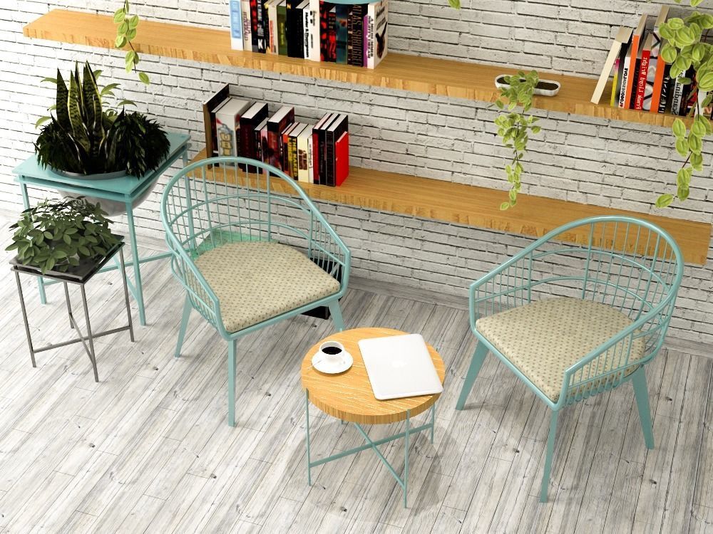 Coffee Corner - Cafe and restaurant interior design 3D model_2