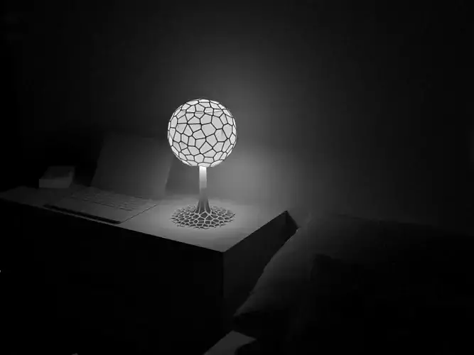 Tree Voronoi Art Lampshade 3D print model Tree Voronoi Art Lampshade 3D print model