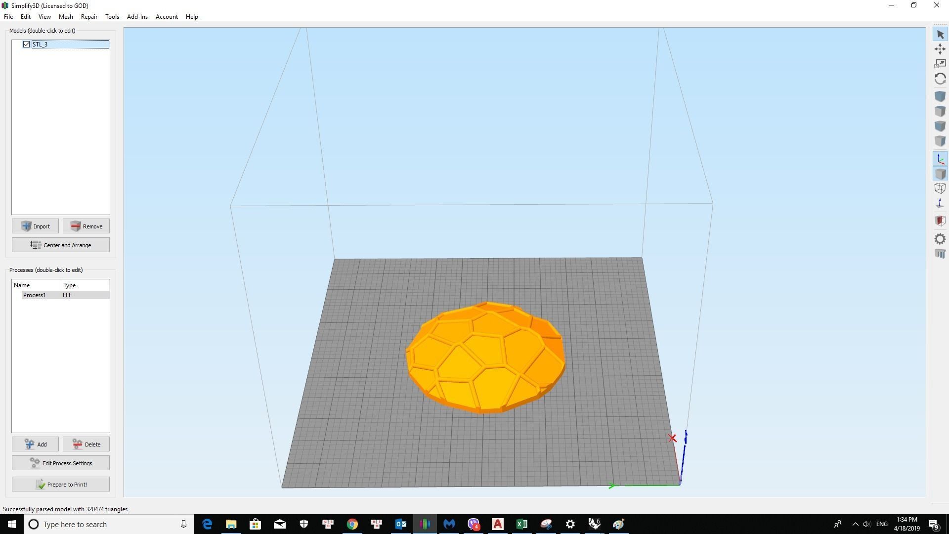 Tree Voronoi Art Lampshade 3D print model_5