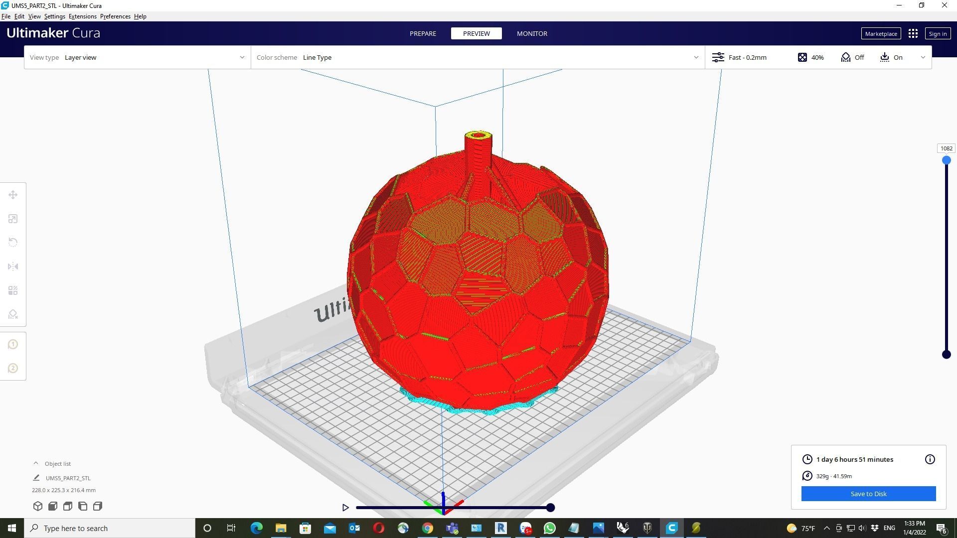 Tree Voronoi Art Lampshade 3D print model_6