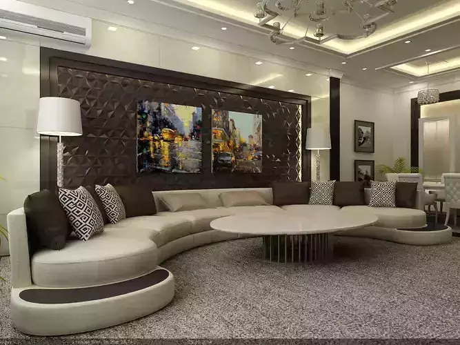 Interior Scene - Flat 03 - living room 3D model