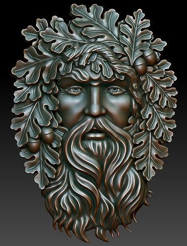 Greenman greek head 3D print model
