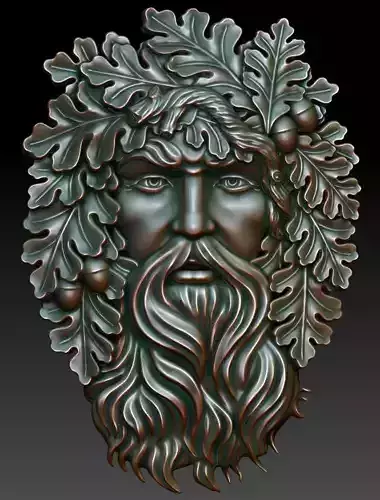 Greenman greek head 3D print model