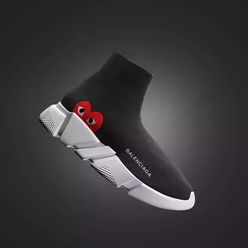 balenciaga trainers PLAY comme des garcons