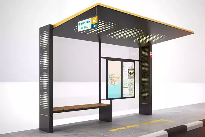 TAXI SHELTER Free 3D model