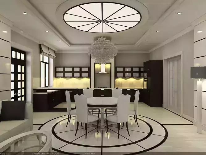 Interior Scene - Project 3 - kitchen dinning room 3D model