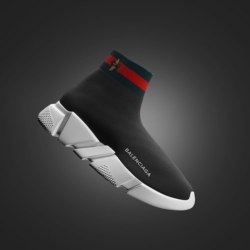 Gucci Sock Shoes Balenciaga Trainers Gucci Shoes 3D Model