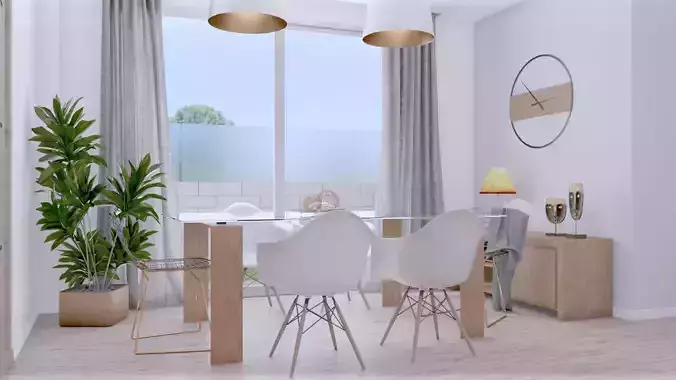 Dining room - Comedor Free 3D model