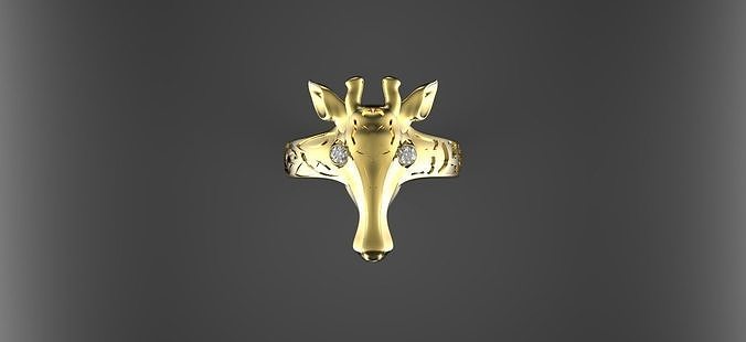 Giraffe Ring 3D print model