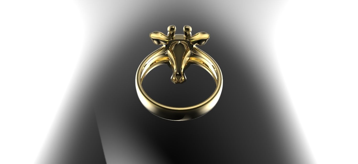 Giraffe Ring 3D print model_2