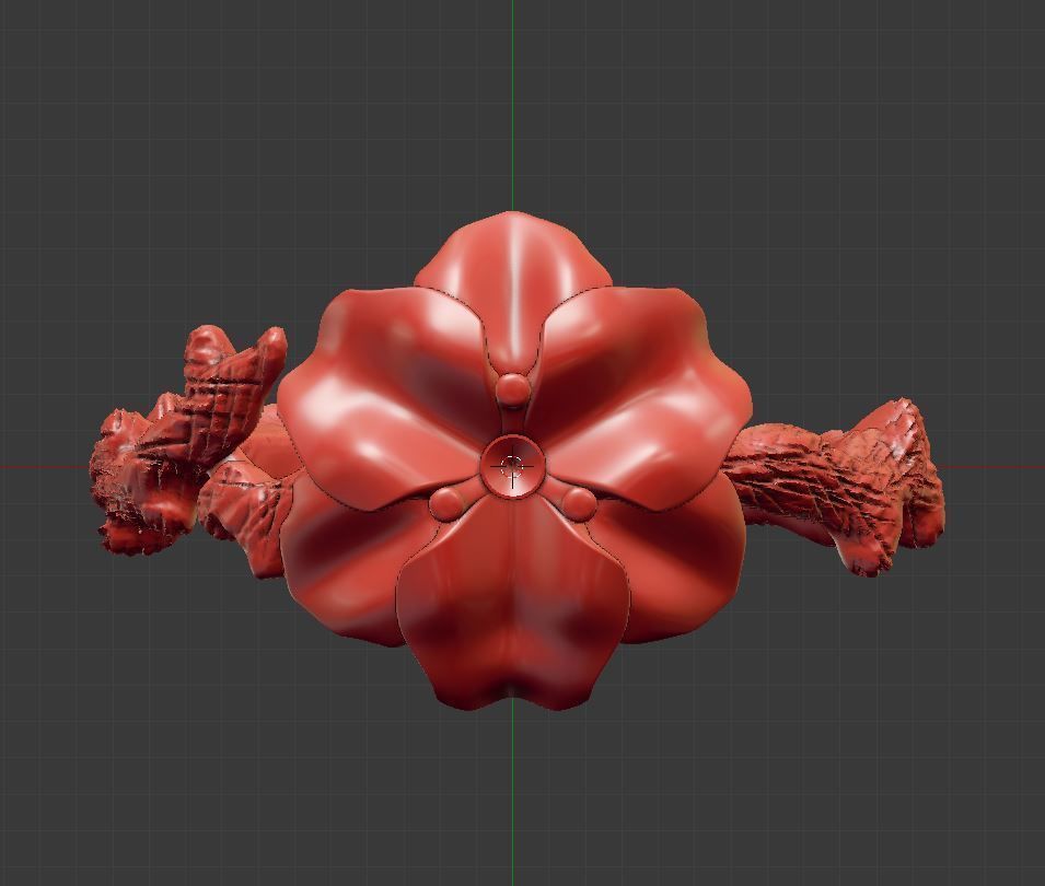 Flower Ring 3D print model_11