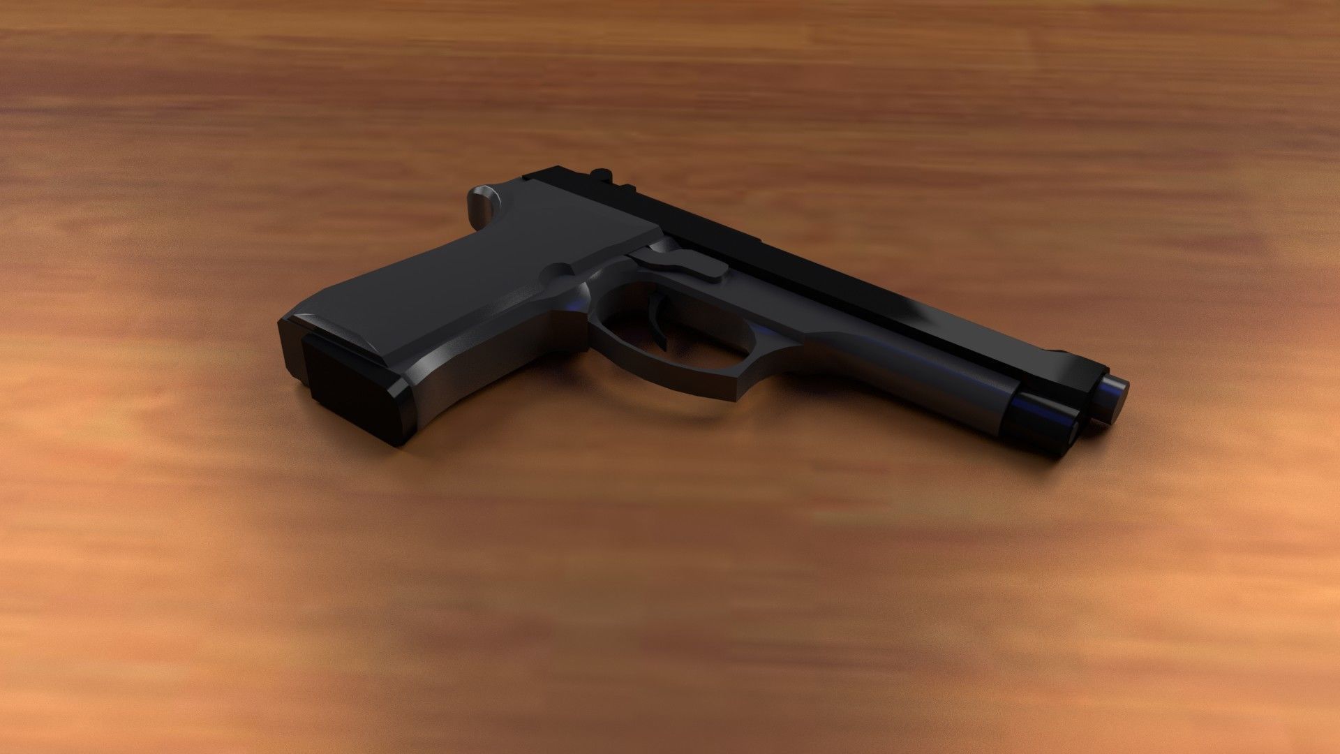 Beretta M9 Free low-poly 3D model_2