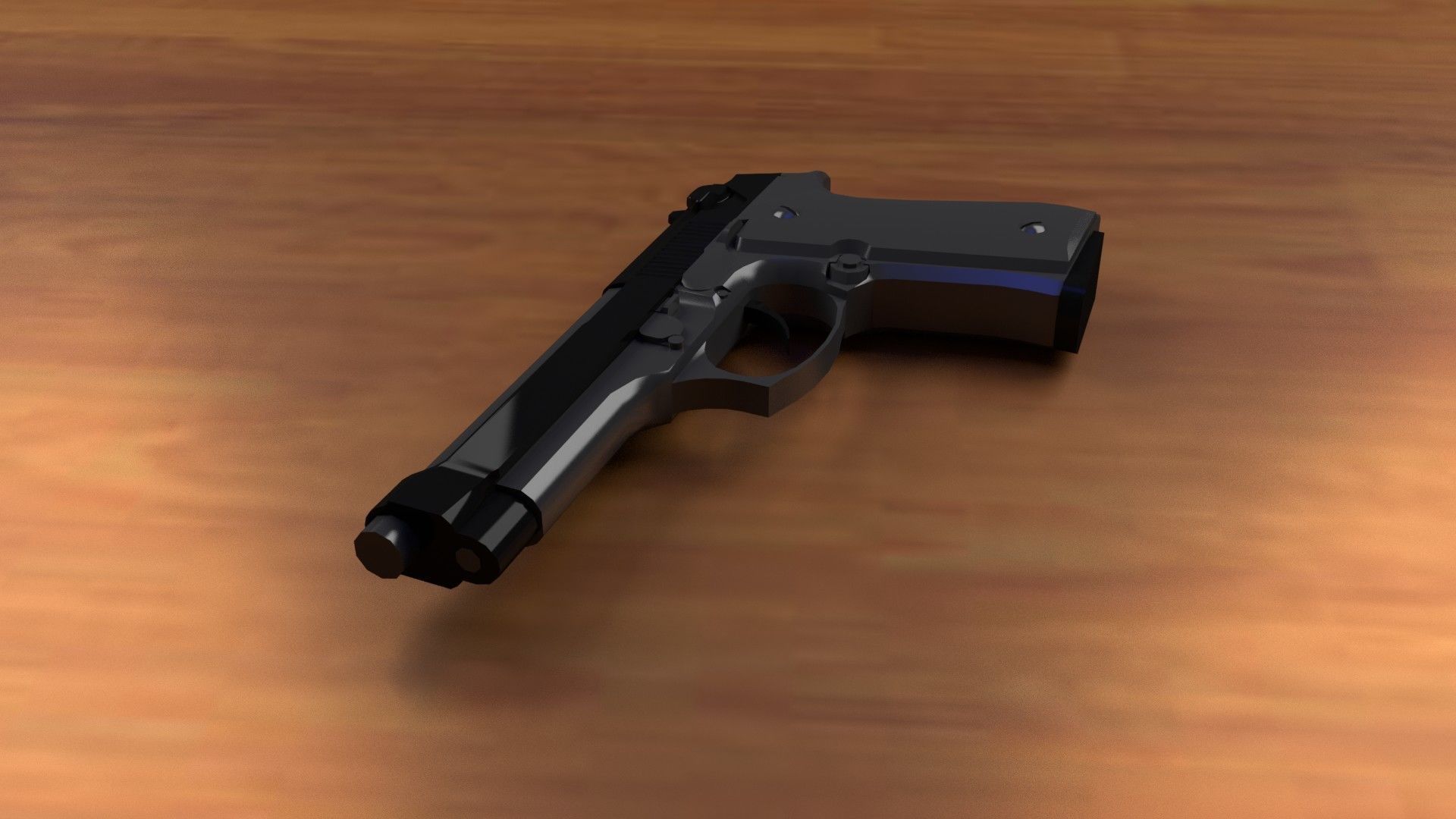 Beretta M9 Free low-poly 3D model_1