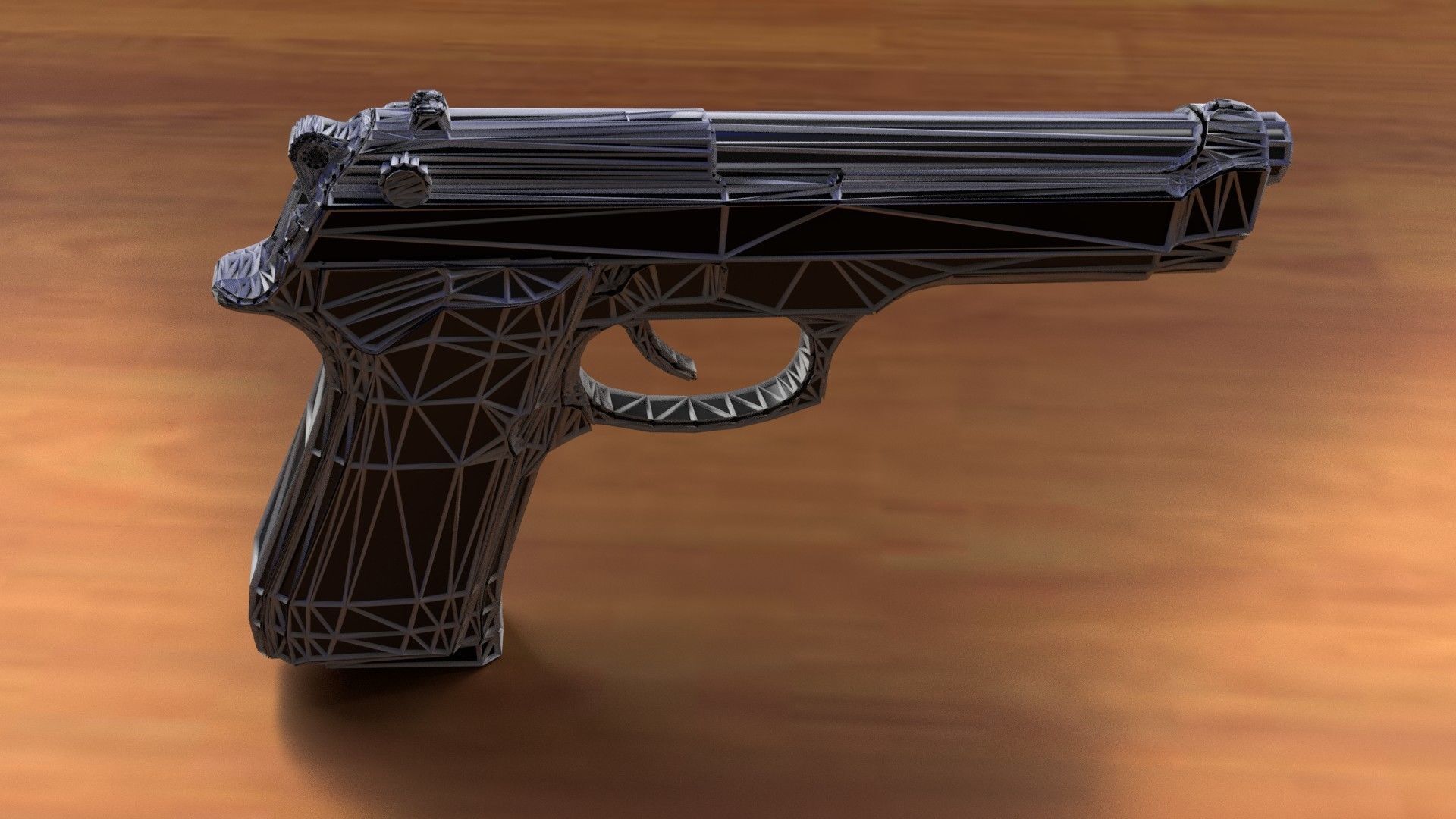 Beretta M9 Free low-poly 3D model_4