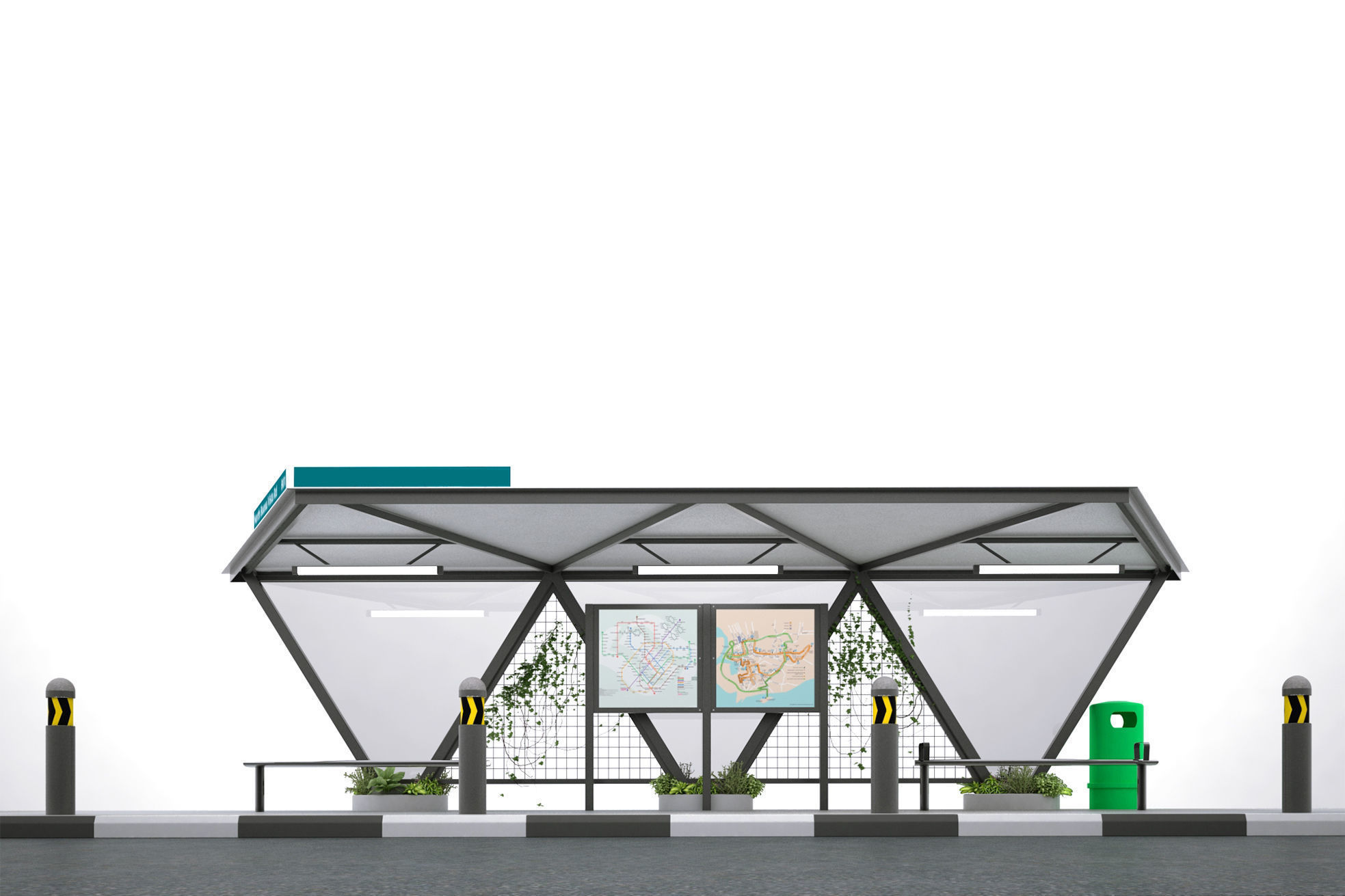 BUS SHELTER 3D model_3