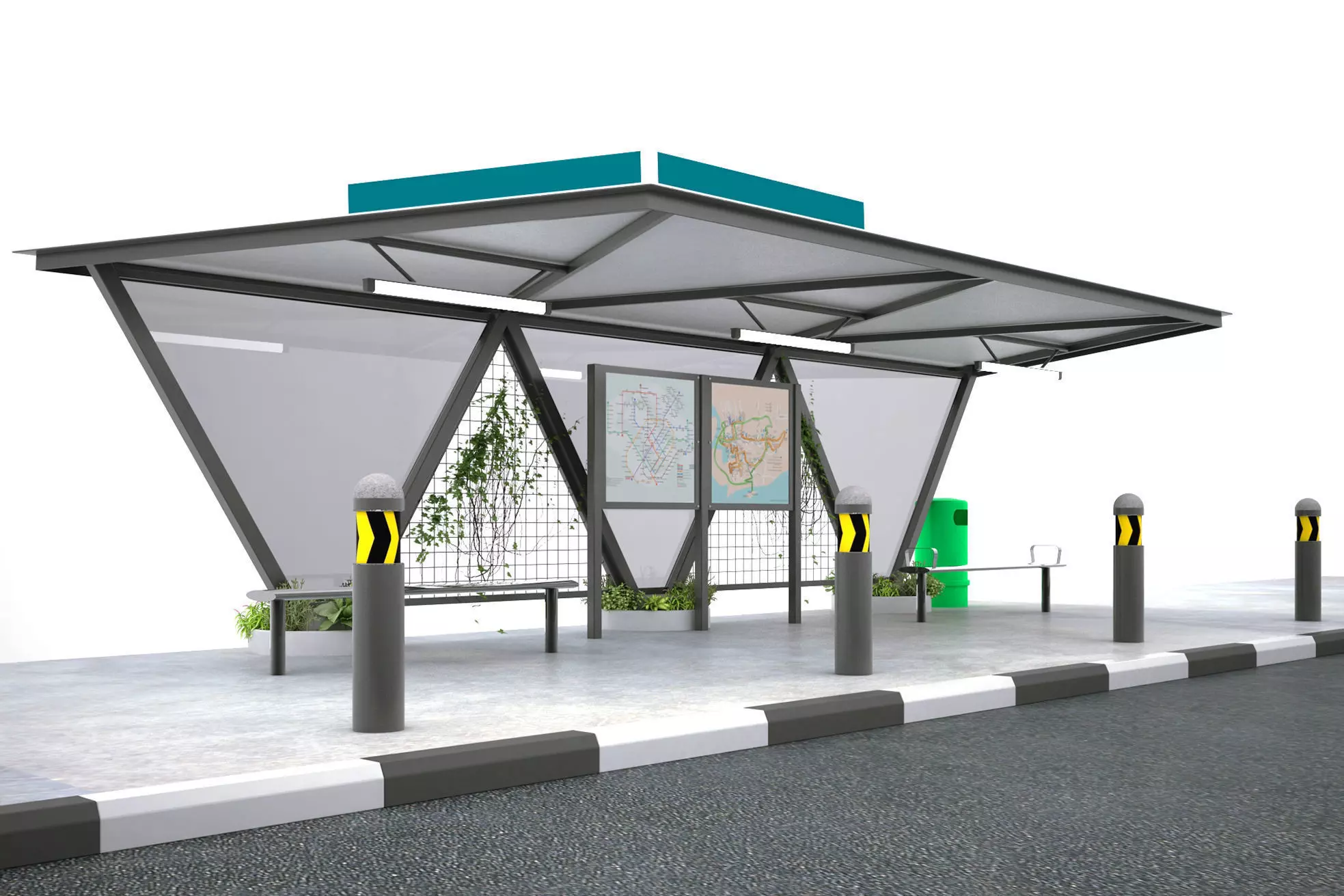 BUS SHELTER 3D model_0