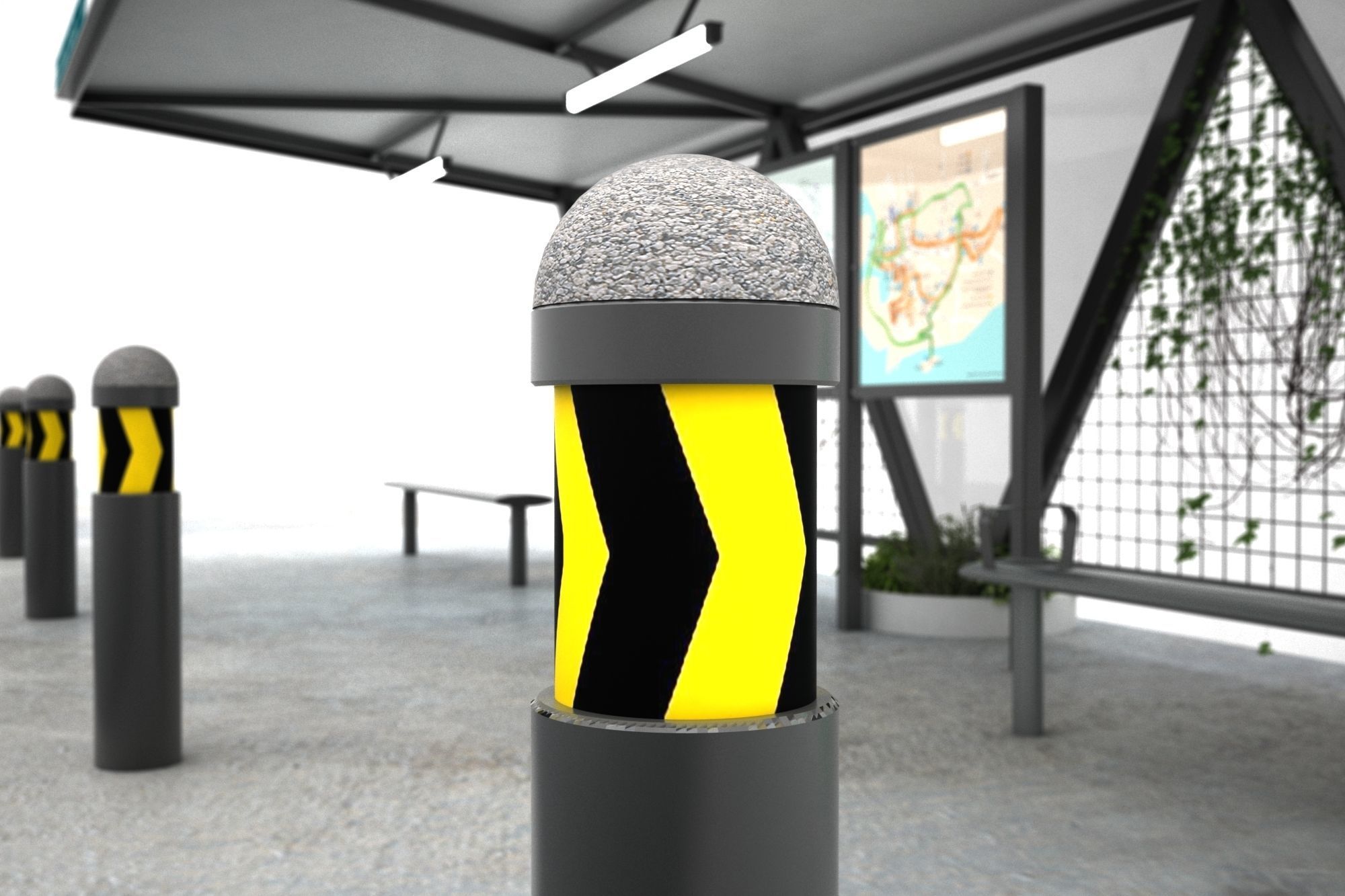 BUS SHELTER 3D model_5