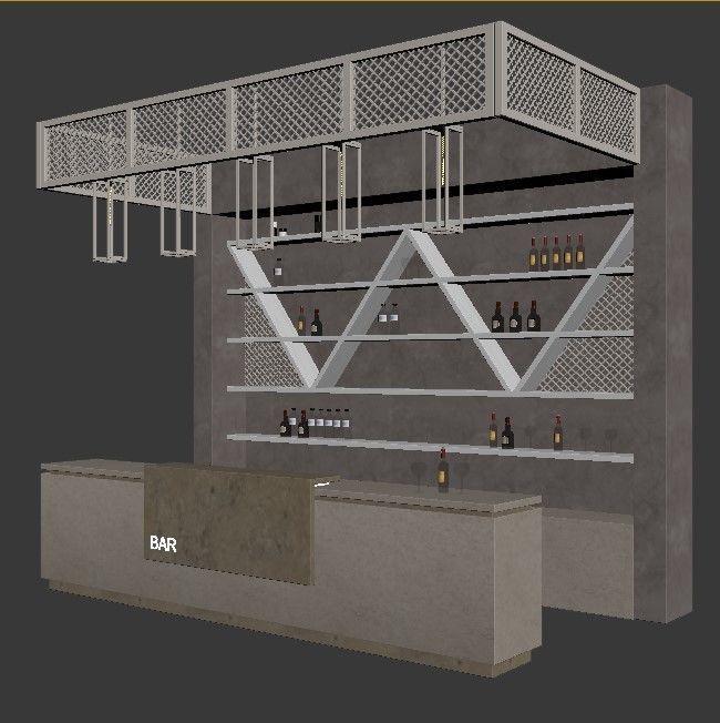 Loft  bar 3D model_6