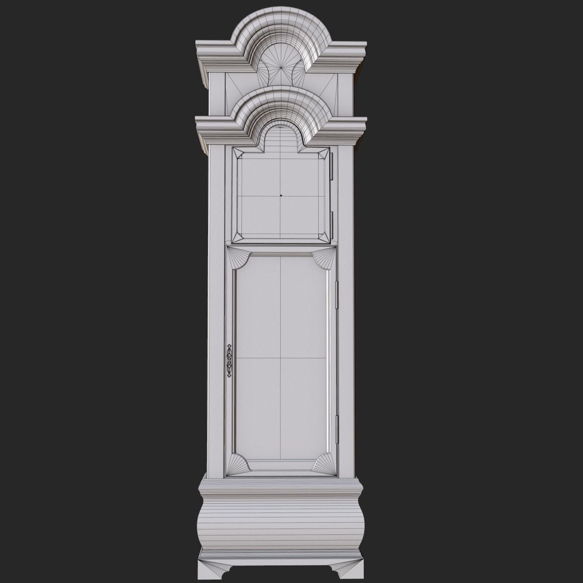 Old Antique Grandfather Clock PBR Low-poly 3D model_18