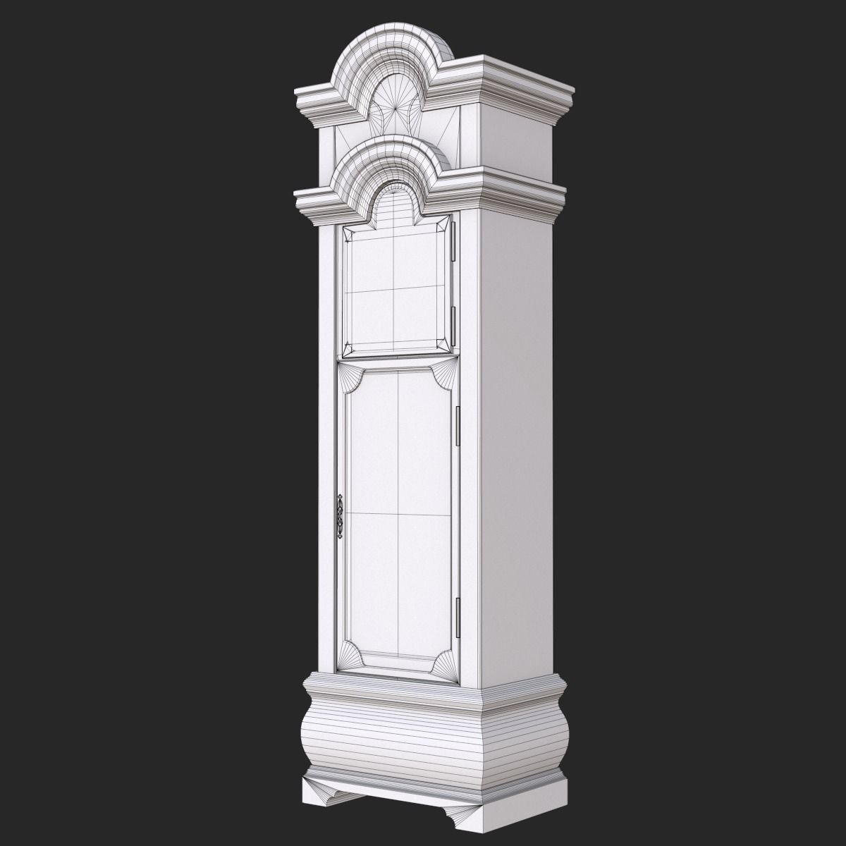 Old Antique Grandfather Clock PBR Low-poly 3D model_12