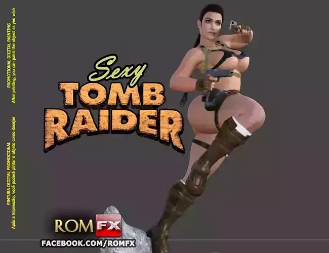 Lara Croft Sexy Tomb Raider Action Figure 3D print model