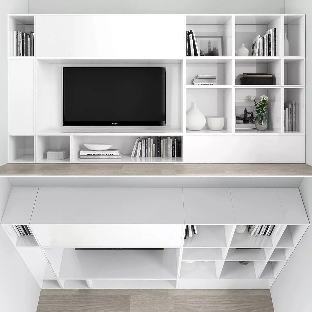 Tv stand Low-poly 3D model