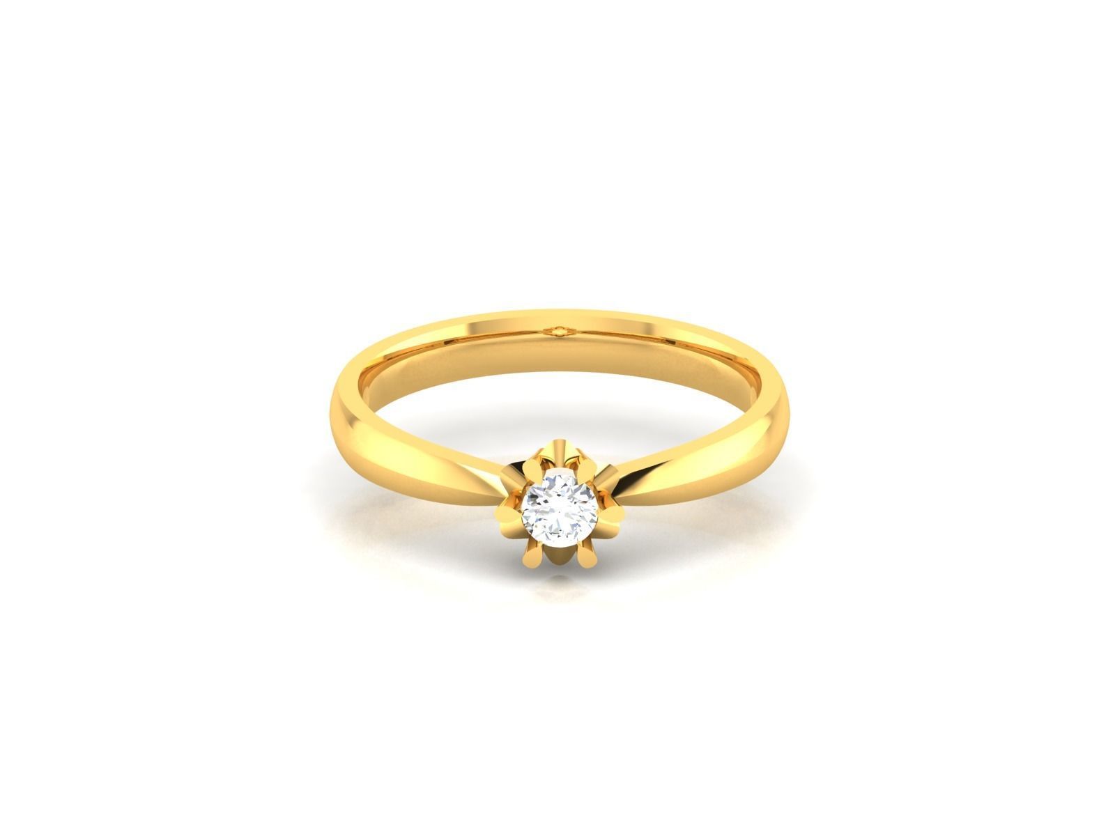 Women solitaire ring 3dm stl render detail 3D print model 3D print model_16
