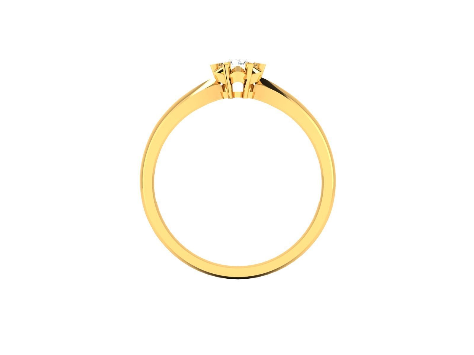 Women solitaire ring 3dm stl render detail 3D print model 3D print model_2