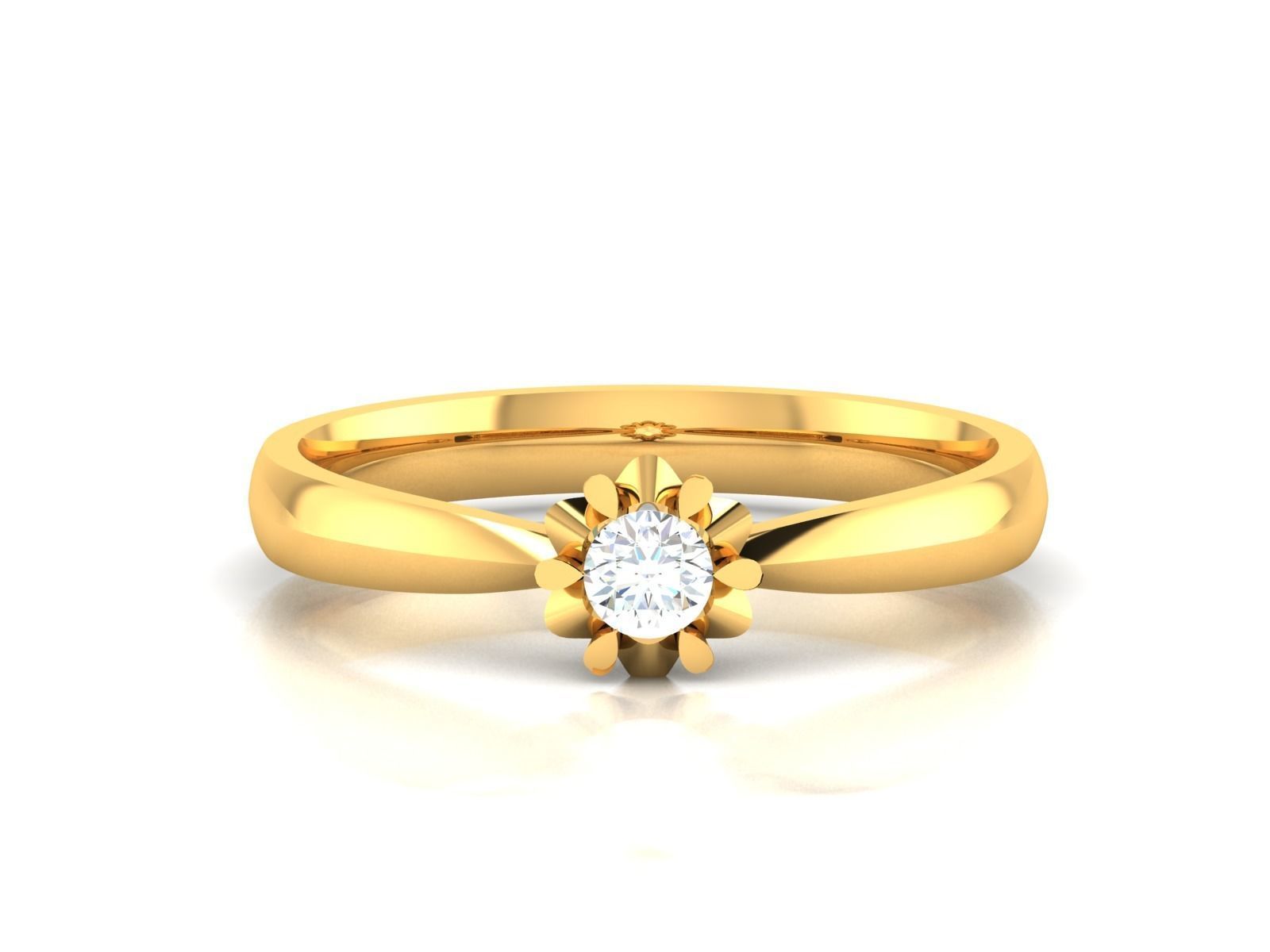 Women solitaire ring 3dm stl render detail 3D print model 3D print model_6