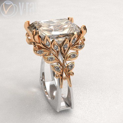 Laurel wreath ring - original 3D print model_6