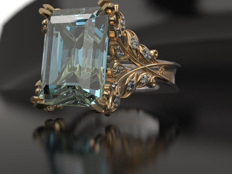 Laurel wreath ring - original 3D print model_4