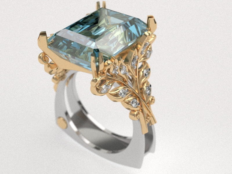 Laurel wreath ring - original 3D print model_1