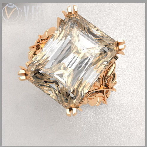 Laurel wreath ring - original 3D print model_7