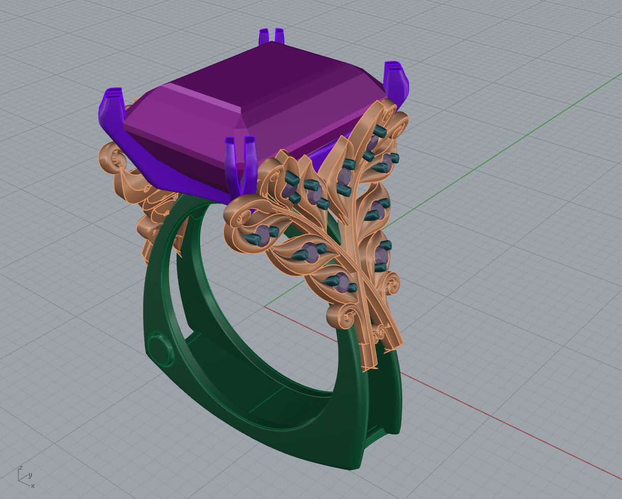 Laurel wreath ring - original 3D print model_10