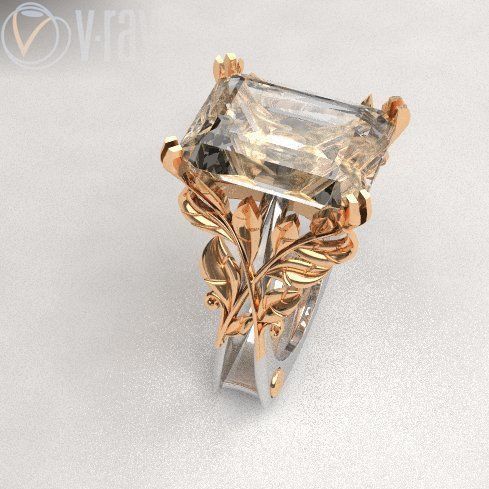 Laurel wreath ring - original 3D print model_9