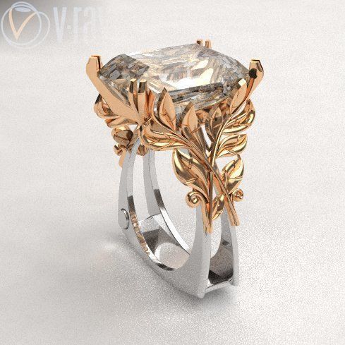 Laurel wreath ring - original 3D print model_8
