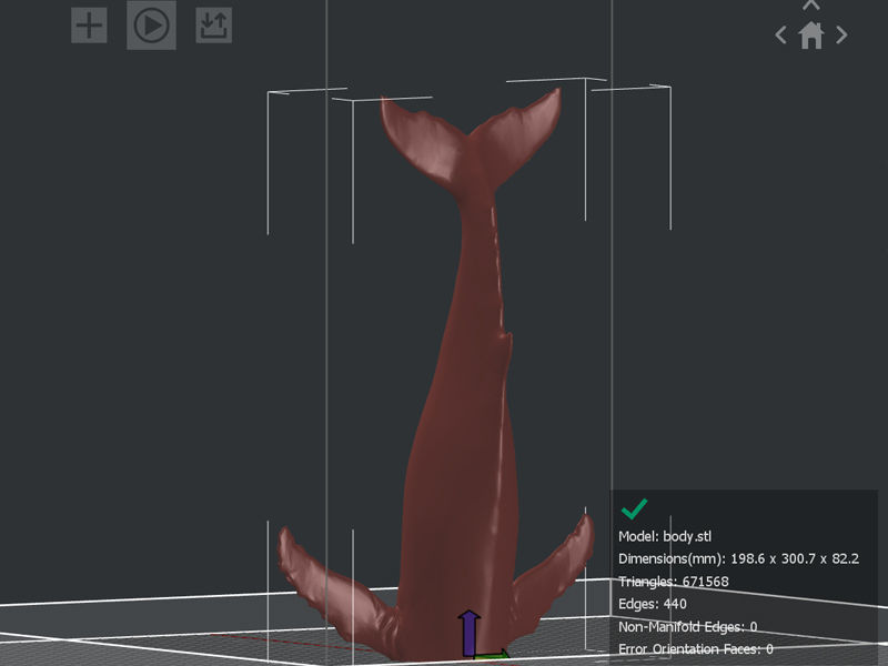 Humback Whale Printable 3D print model_4