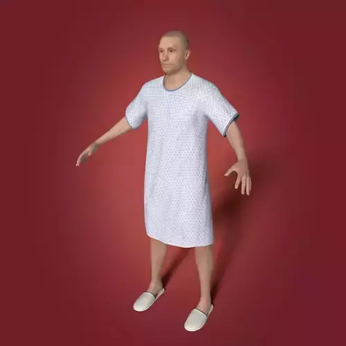 Old Man - Hospital Patient 3D model