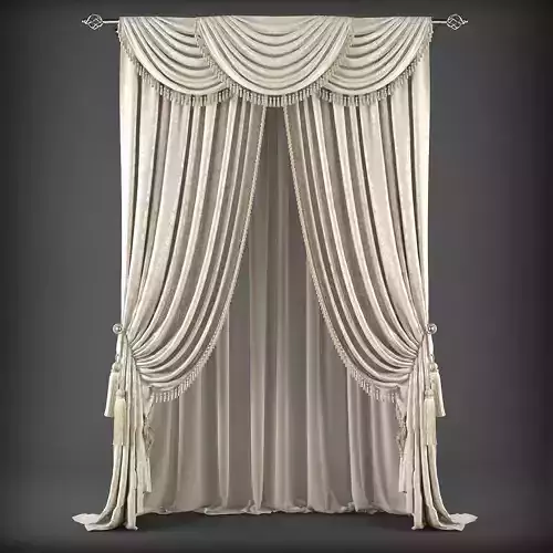 Curtain 3D with drapes