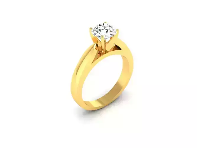 Women solitaire ring 3dm stl render detail 3D print model