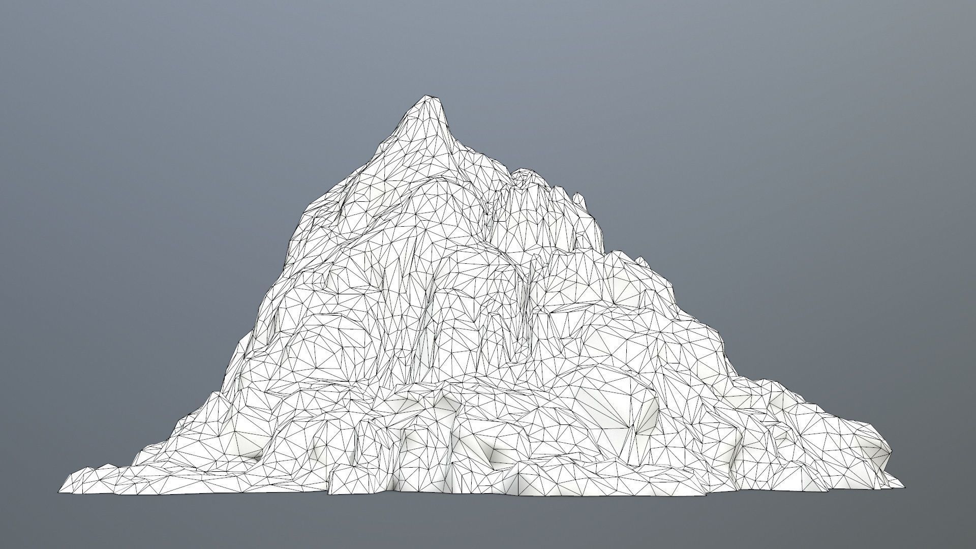 Mountain with grass on top Low-poly 3D model_11